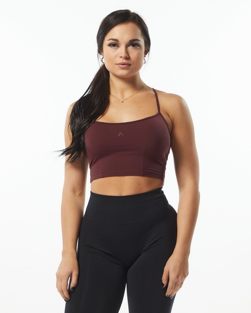 Alphalete Ultrasoft Camisole Donna Canotta Bordeaux | 02UXKCYIH