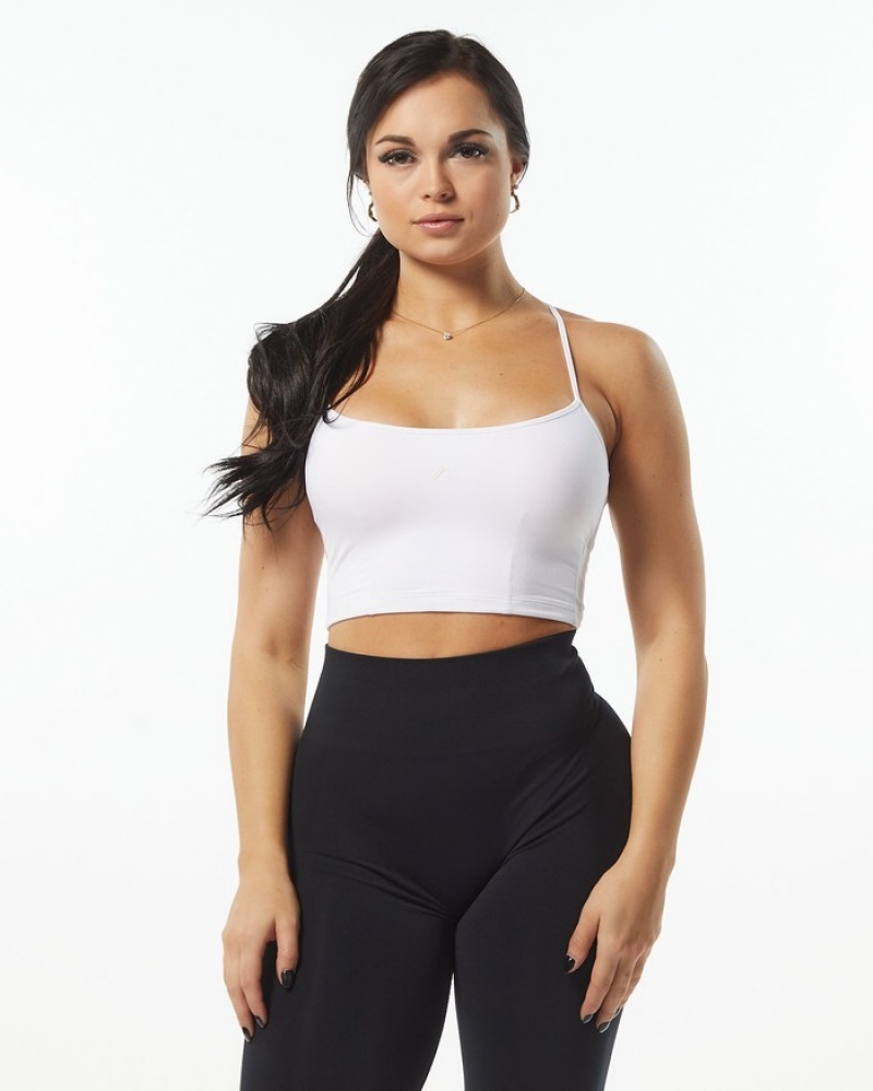Alphalete Ultrasoft Camisole Donna Canotta Bianche | 65CIMZJNP