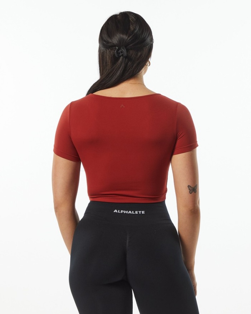 Alphalete Ultrasoft Pinnacle Donna Camicie Rosa | 30MBYRFUT