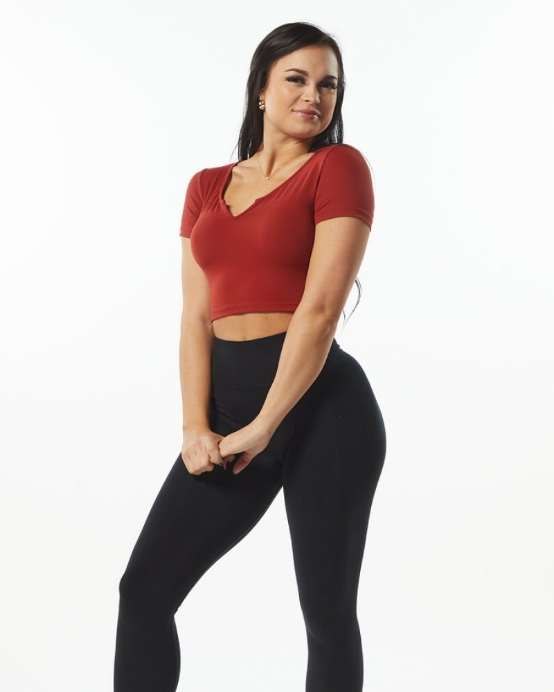 Alphalete Ultrasoft Pinnacle Donna Camicie Rosa | 30MBYRFUT