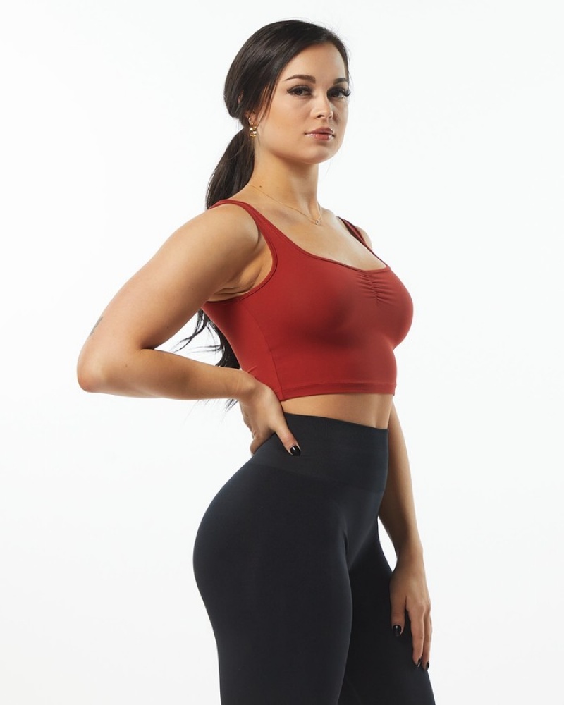 Alphalete Ultrasoft Square Neck Donna Canotta Rosa | 27KBTIOFA