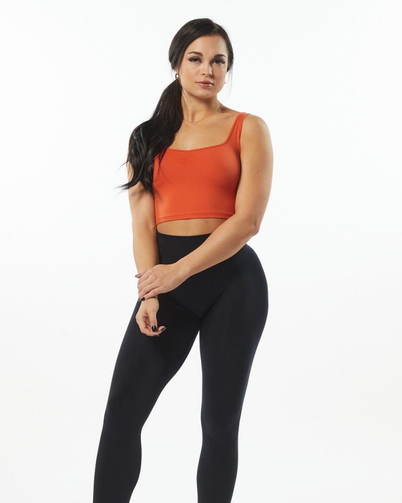 Alphalete Ultrasoft Square Neck Donna Canotta Arancioni | 45CWYHOSF