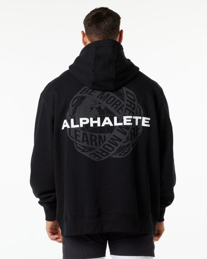 Alphalete Unity Uomo Felpa Con Cappuccio Nere | 41SJWMAFZ