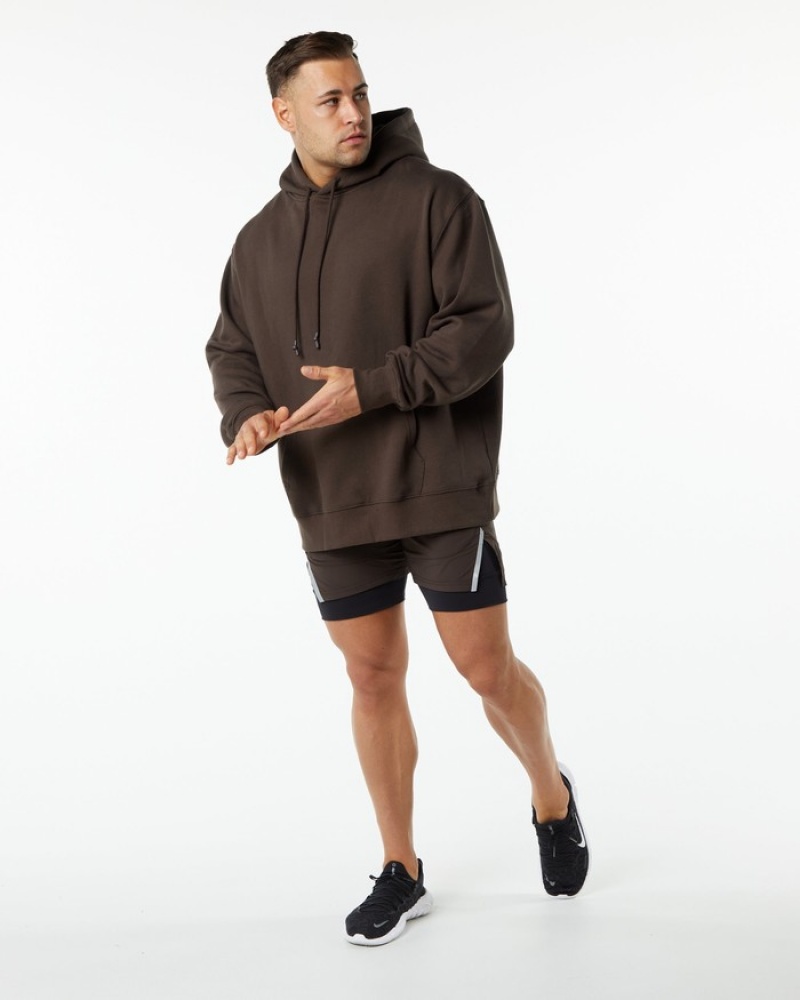 Alphalete Unity Uomo Felpa Con Cappuccio Marroni | 18WFYSOLC