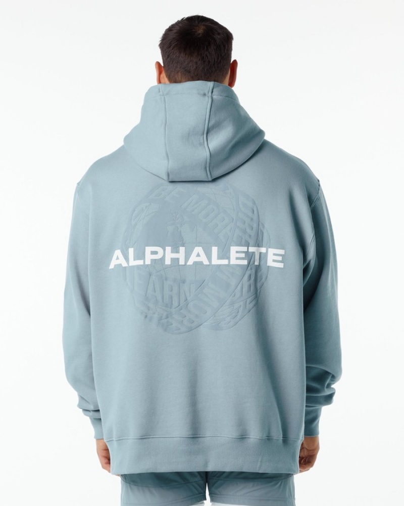 Alphalete Unity Uomo Felpa Con Cappuccio Blu | 07DMQCZPB