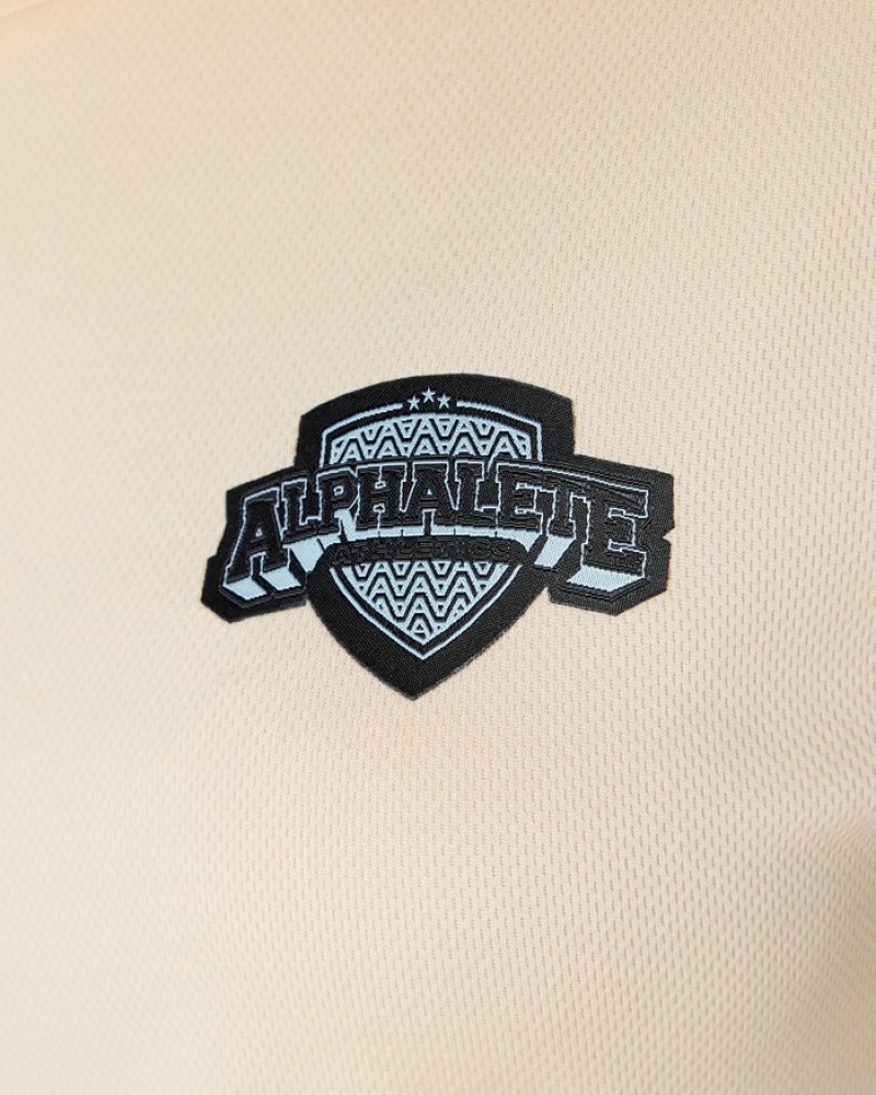 Alphalete Varsity Crop Donna Camicie Marroni | 25LIGKHWN