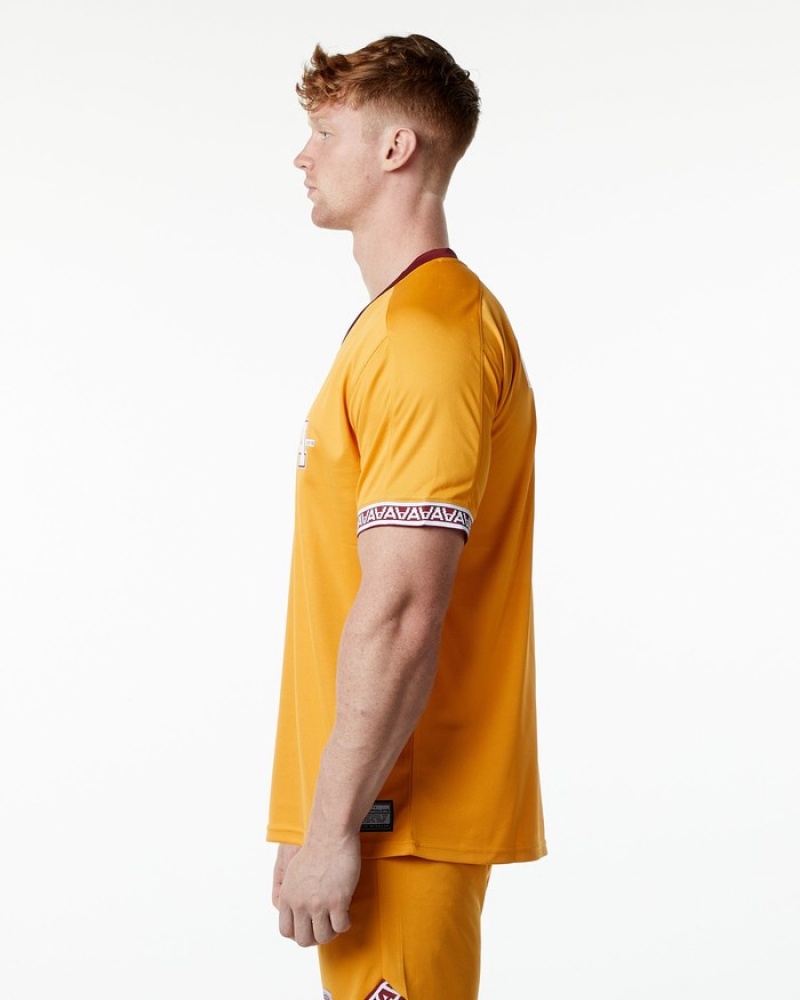 Alphalete Varsity NFL Jersey Uomo Camicie Gialle | 32RADLBFC
