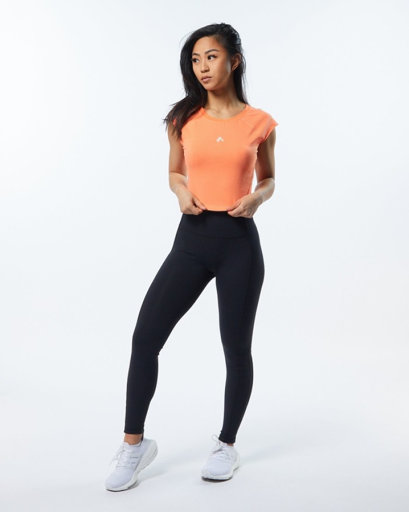 Alphalete Velocity Crop Donna Camicie Corallo | 81WNEBGMS