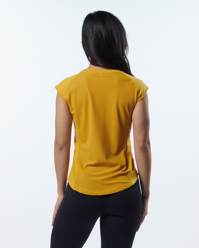 Alphalete Velocity Donna Camicie Gialle | 74VBYPZFX