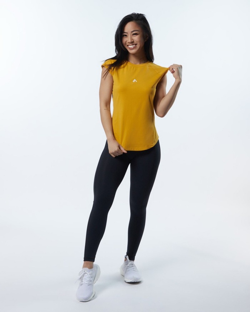 Alphalete Velocity Donna Camicie Gialle | 74VBYPZFX
