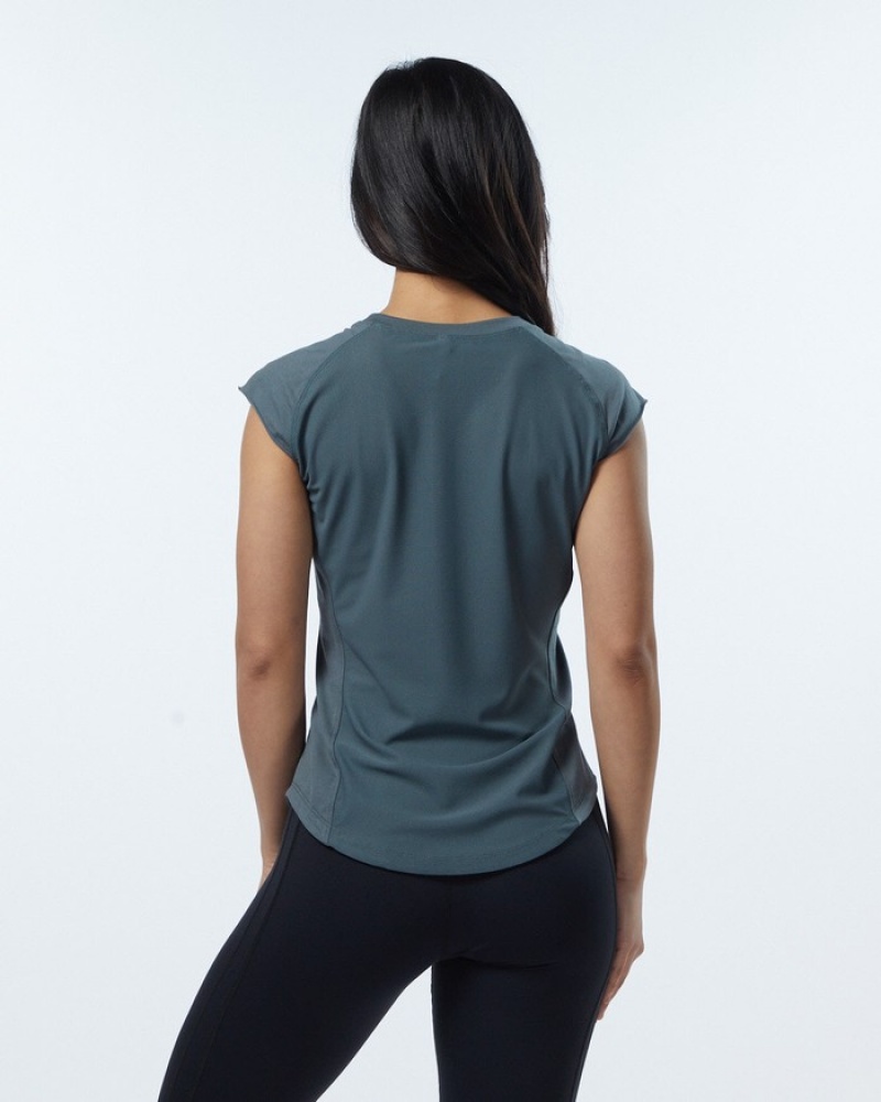 Alphalete Velocity Donna Camicie Grigie | 47HEDQXZW