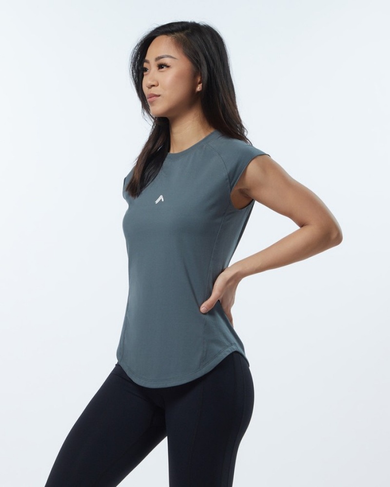 Alphalete Velocity Donna Camicie Grigie | 47HEDQXZW