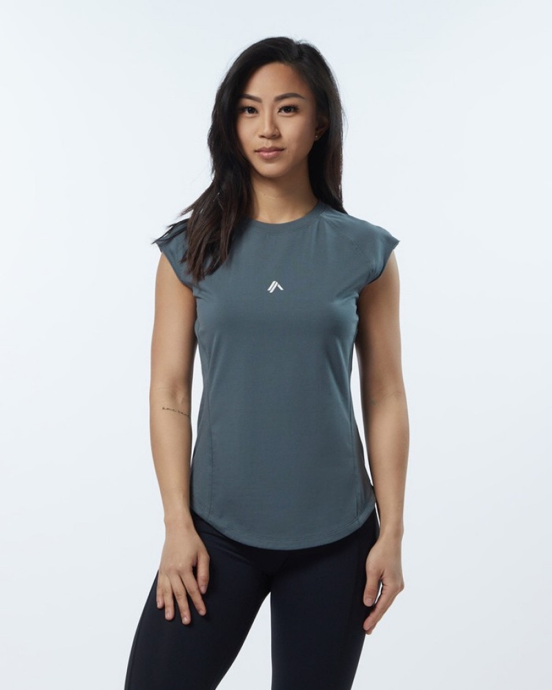 Alphalete Velocity Donna Camicie Grigie | 47HEDQXZW