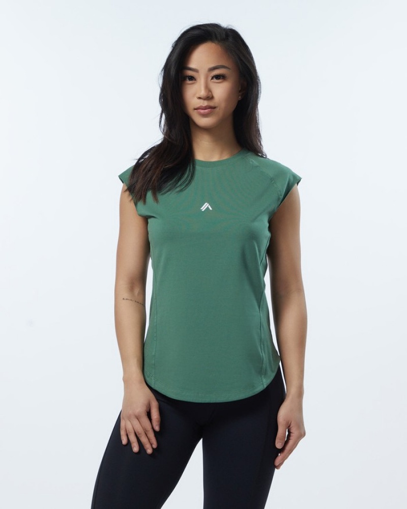 Alphalete Velocity Donna Camicie Verdi | 13YHVJLRE