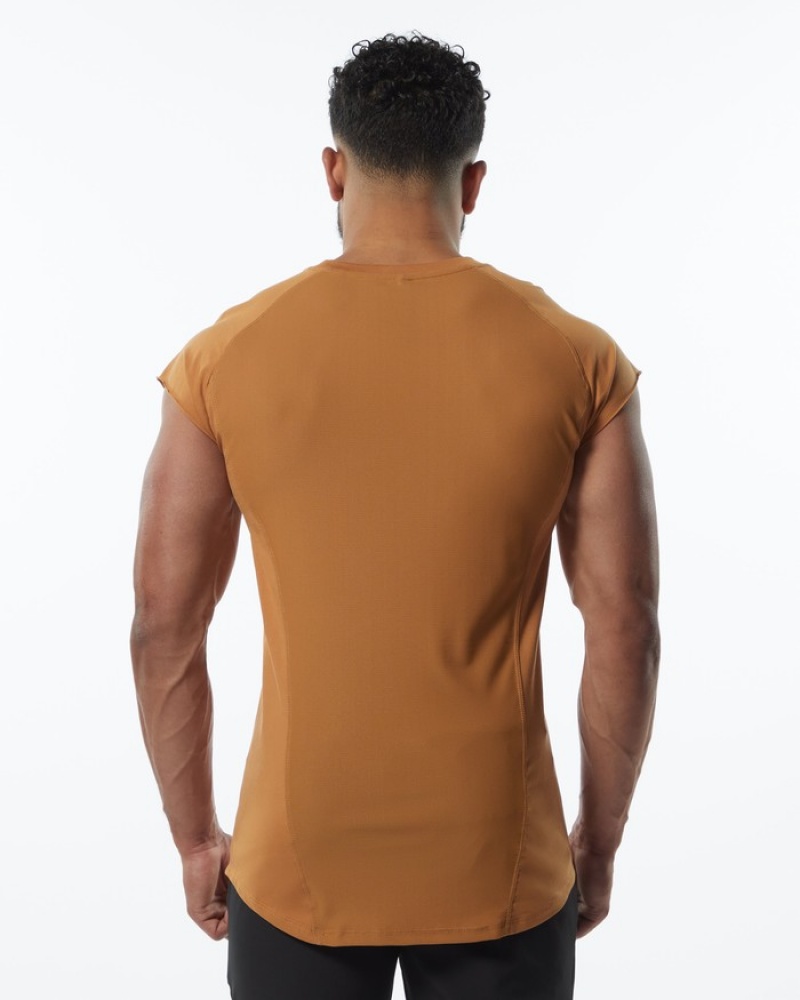 Alphalete Velocity Senza Maniche Uomo Canotta Marroni | 91CPOFXVE