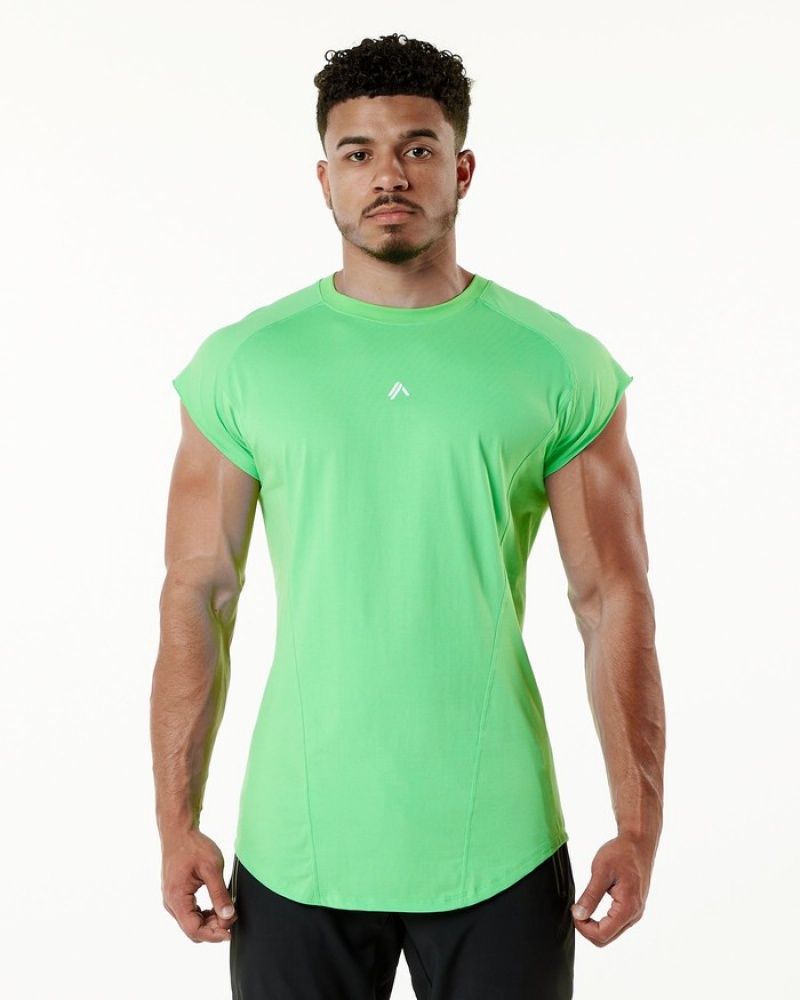 Alphalete Velocity Senza Maniche Uomo Canotta Verdi | 60CHQRYBV