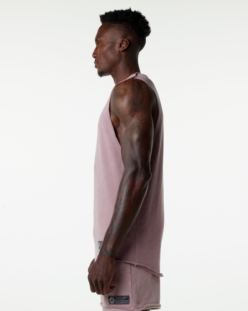 Alphalete Very Terry Cutoff Uomo Canotta Rosa | 96HJBZMES