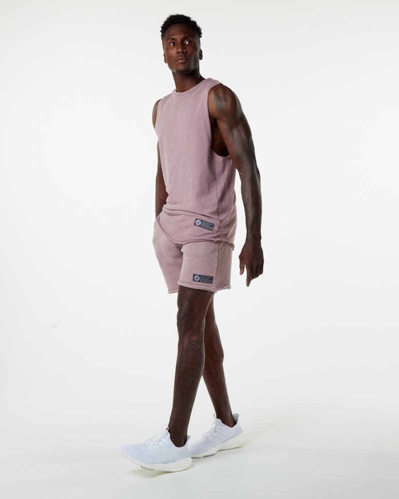 Alphalete Very Terry Cutoff Uomo Canotta Rosa | 96HJBZMES