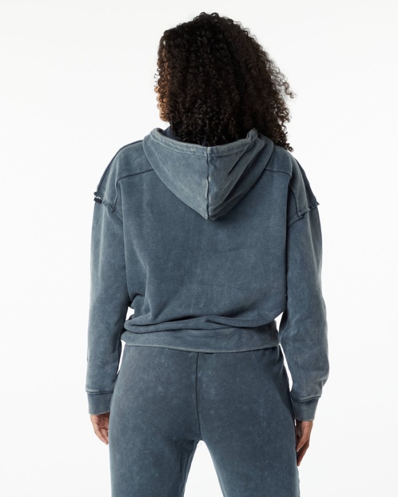 Alphalete Very Terry Donna Felpa Con Cappuccio Blu | 62BZMTYRG