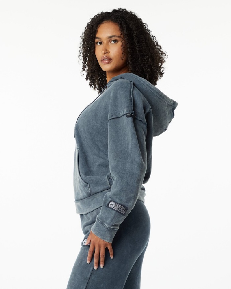 Alphalete Very Terry Donna Felpa Con Cappuccio Blu | 62BZMTYRG