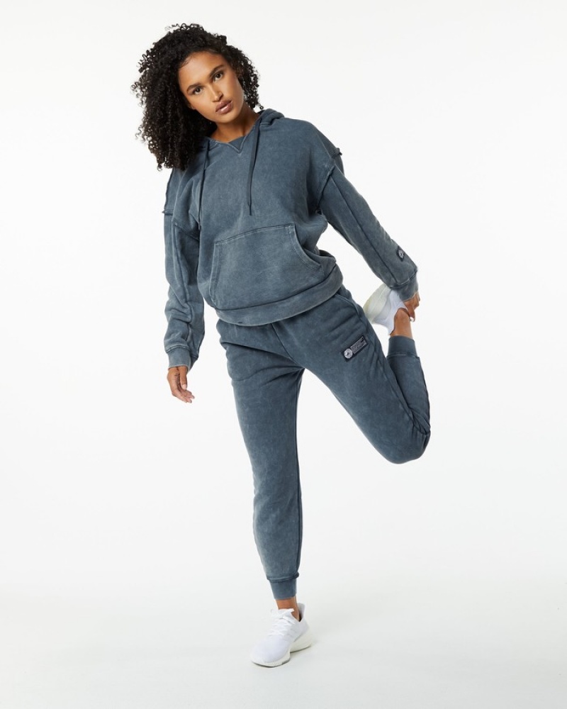 Alphalete Very Terry Donna Felpa Con Cappuccio Blu | 62BZMTYRG