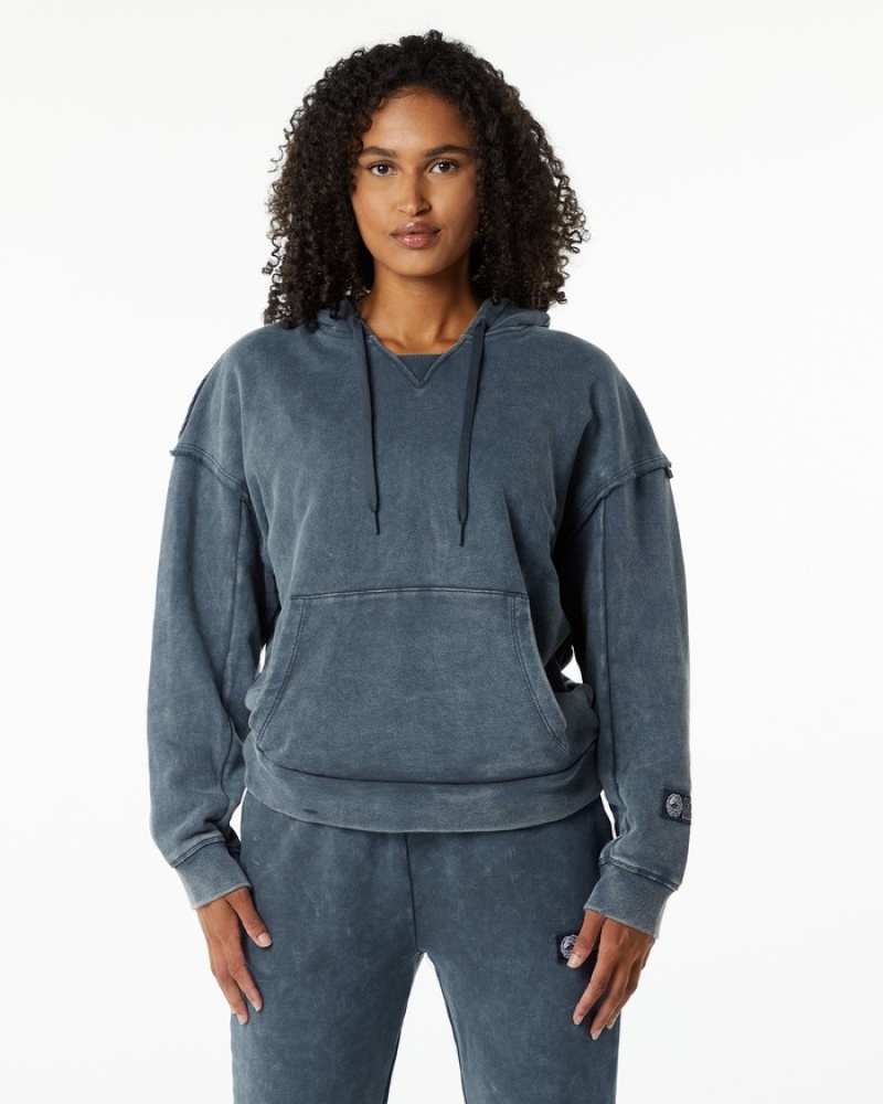 Alphalete Very Terry Donna Felpa Con Cappuccio Blu | 62BZMTYRG