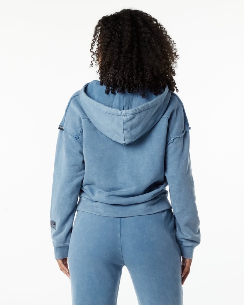 Alphalete Very Terry Donna Felpa Con Cappuccio Blu | 41VXDCRQP