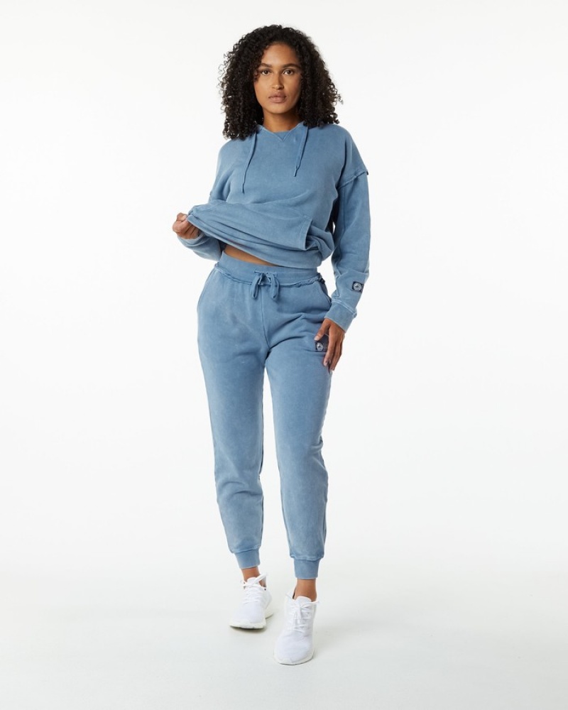 Alphalete Very Terry Donna Felpa Con Cappuccio Blu | 41VXDCRQP
