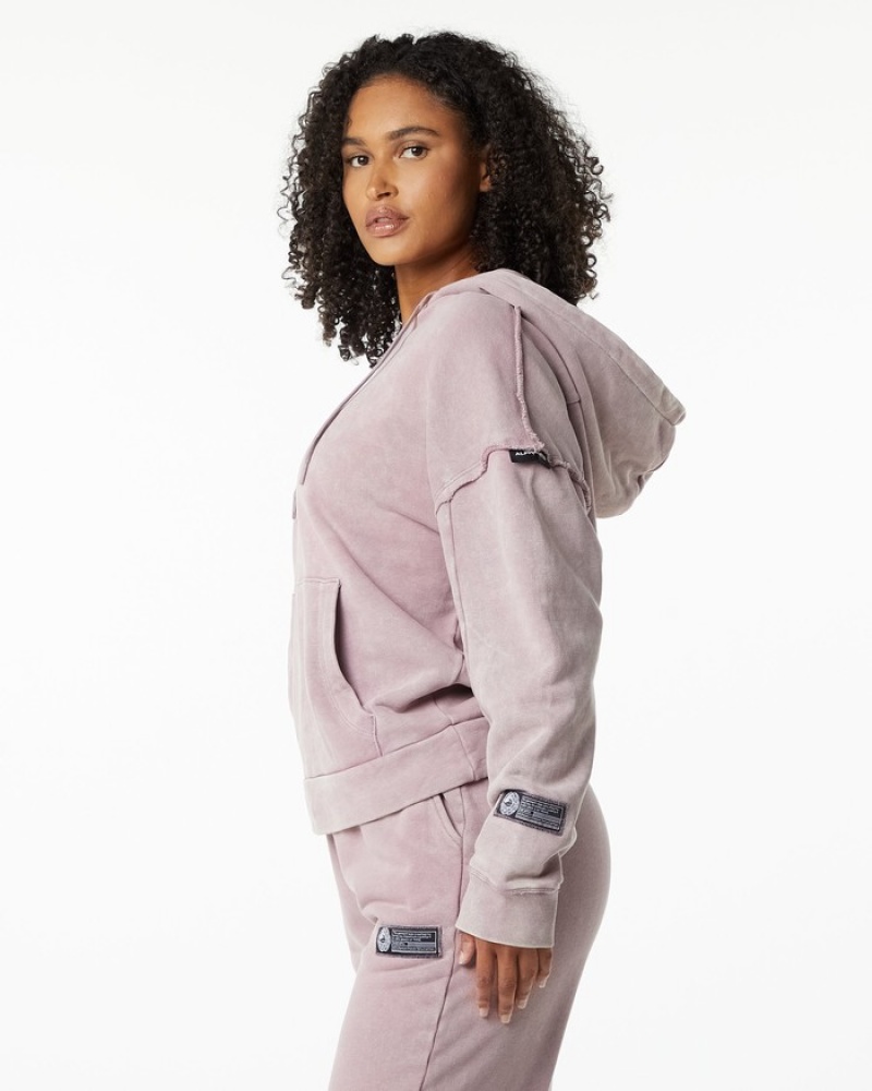 Alphalete Very Terry Donna Felpa Con Cappuccio Rosa | 81EFZUGAM