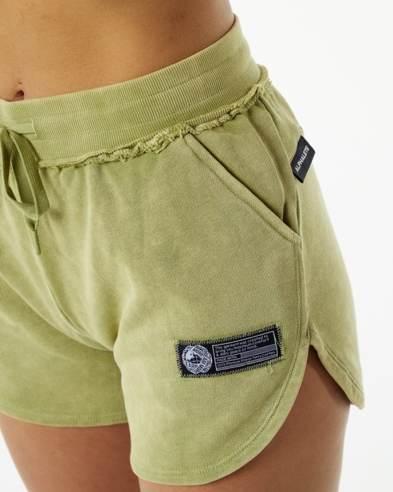 Alphalete Very Terry Donna Pantaloncini Verdi | 97JPFGYED