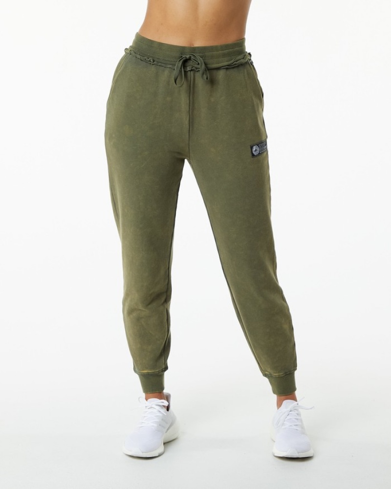 Alphalete Very Terry Donna Pantaloni Jogger Verdi | 81ZPXYOGA