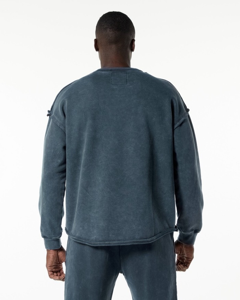 Alphalete Very Terry Pullover Uomo Felpa Blu | 07TOWCHYV