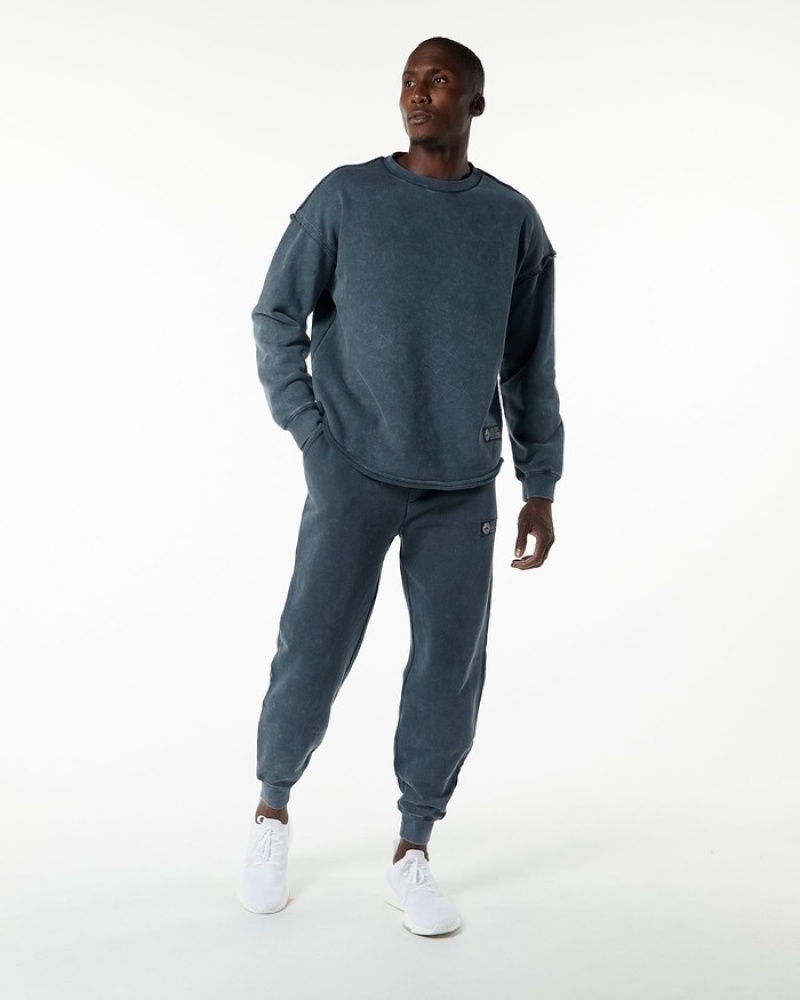 Alphalete Very Terry Pullover Uomo Felpa Blu | 07TOWCHYV