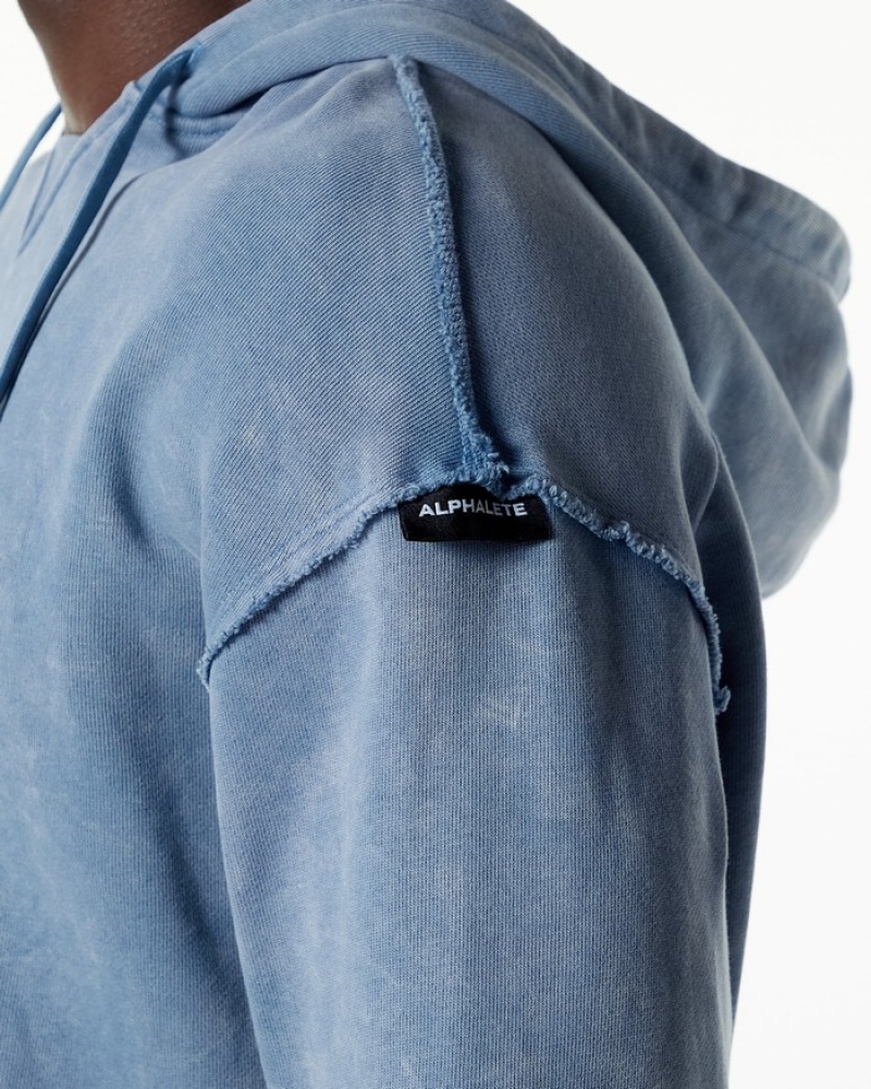 Alphalete Very Terry Uomo Felpa Con Cappuccio Blu | 58NRGXITB