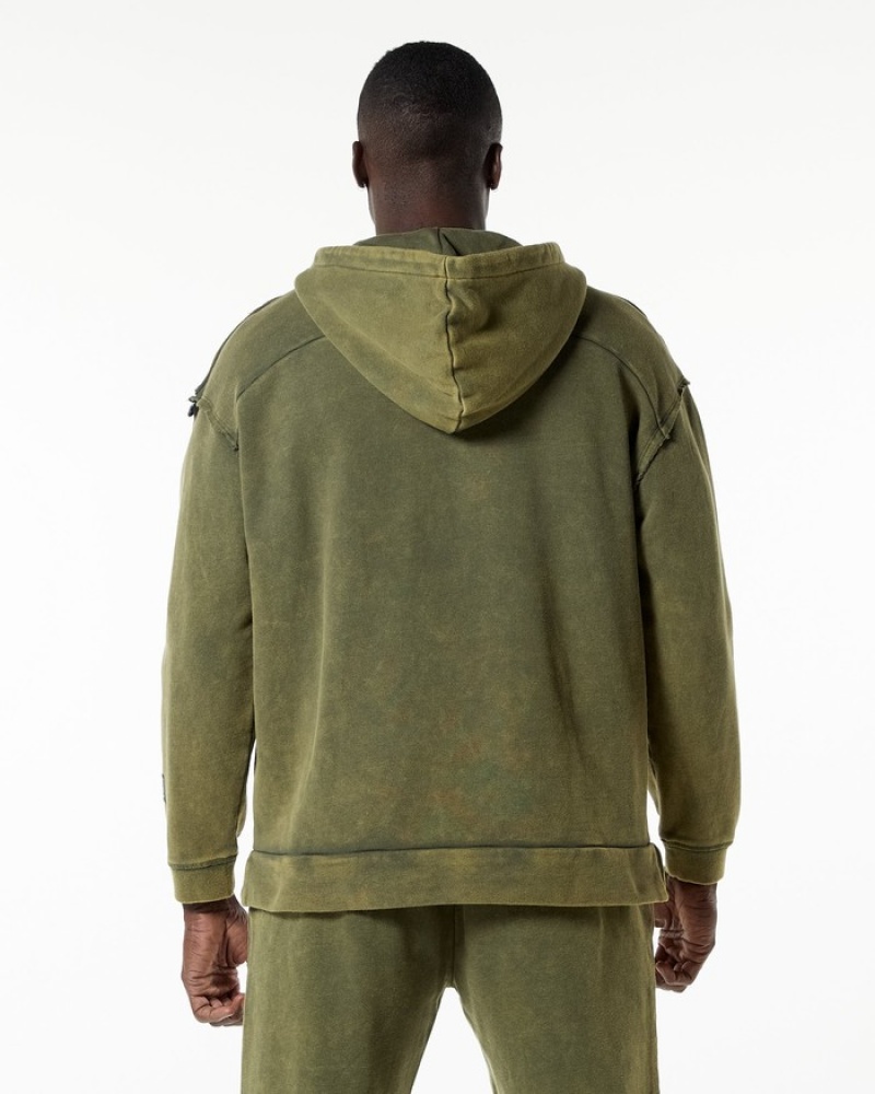 Alphalete Very Terry Uomo Felpa Con Cappuccio Verdi | 17FTWEARS