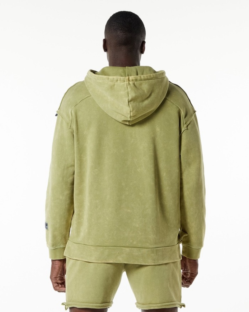 Alphalete Very Terry Uomo Felpa Con Cappuccio Verdi | 56IWXVZOP