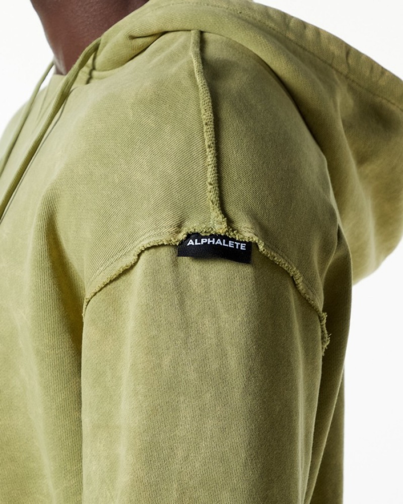 Alphalete Very Terry Uomo Felpa Con Cappuccio Verdi | 56IWXVZOP
