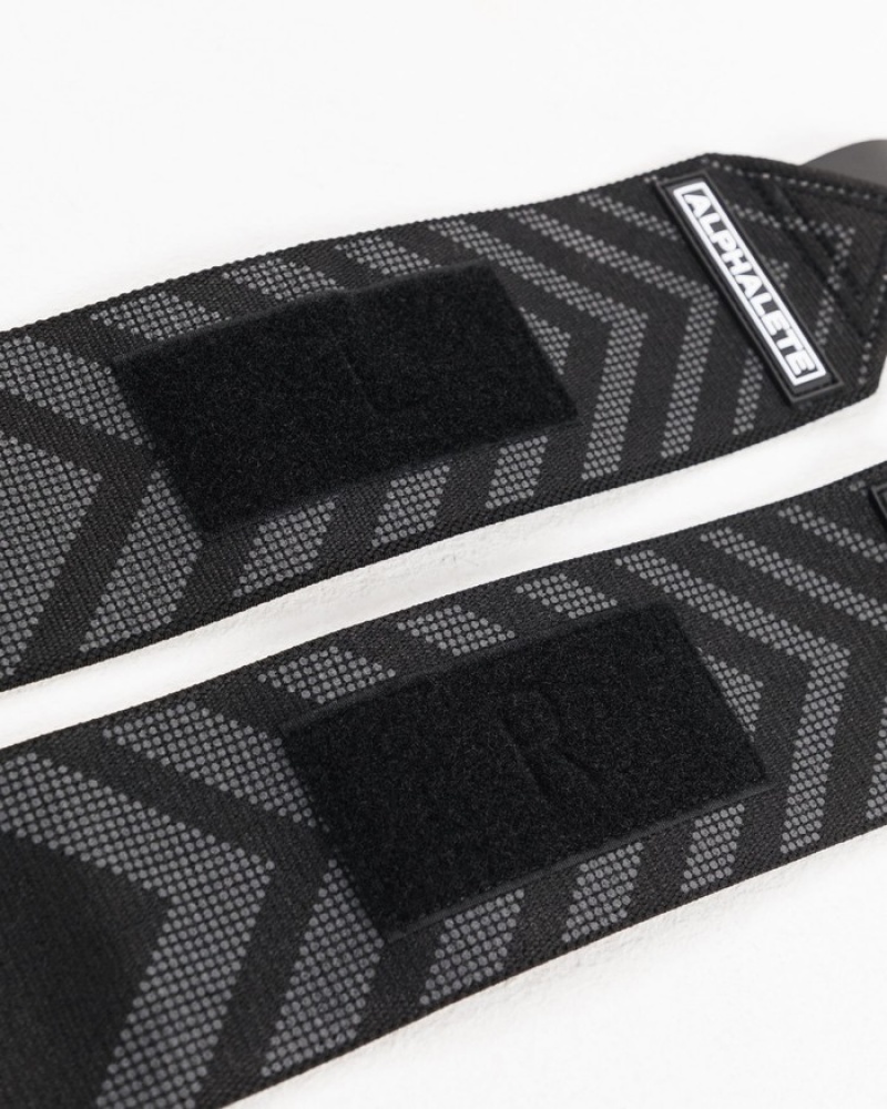 Alphalete Wrist Wraps Uomo Altri Accessori Nere | 85FDLQCKJ