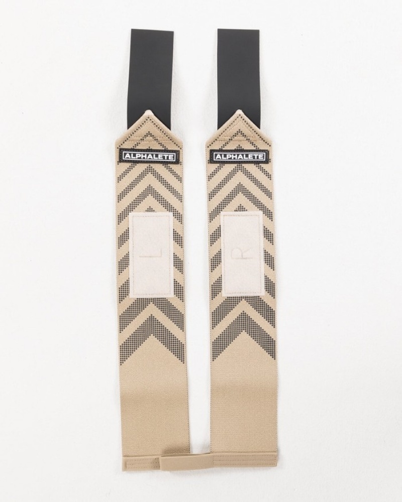 Alphalete Wrist Wraps Uomo Altri Accessori Beige | 65ACOIGVH