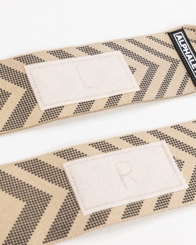 Alphalete Wrist Wraps Uomo Altri Accessori Beige | 65ACOIGVH