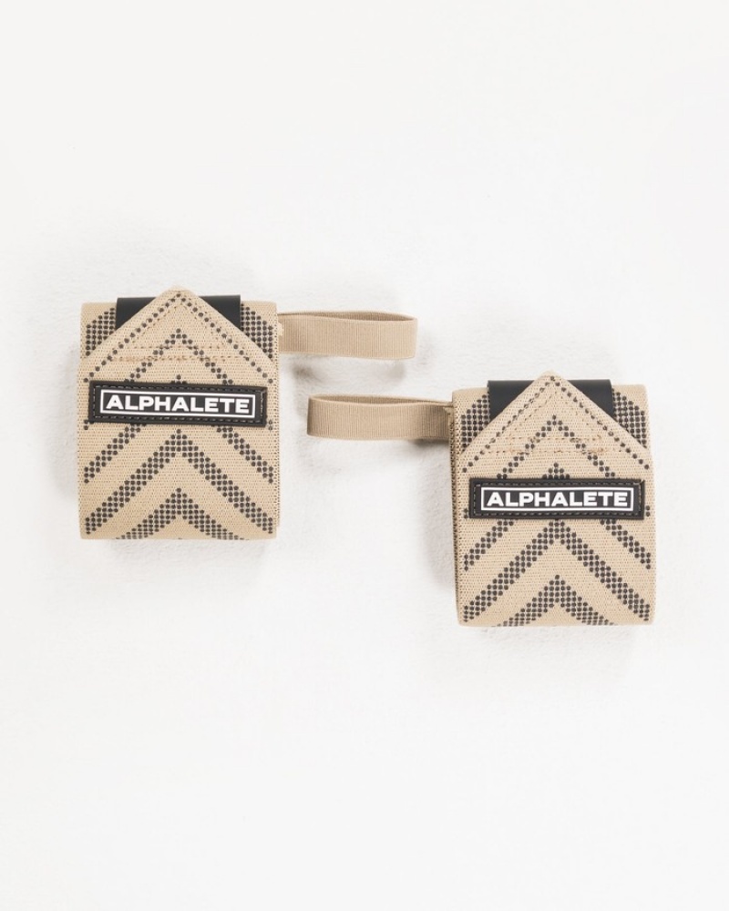 Alphalete Wrist Wraps Uomo Altri Accessori Beige | 65ACOIGVH
